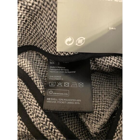 H&M size 2 womens  NWT pants slacks black white - Picture 8 of 8